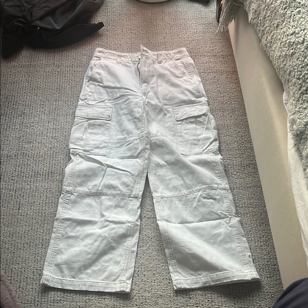 White Cargo Pants